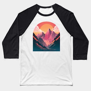 Majestic Mountainous Baseball T-Shirt